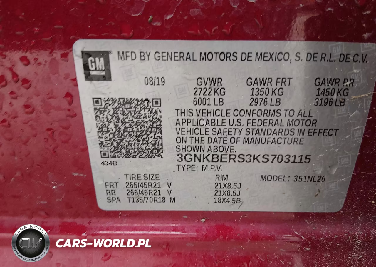 2019 Chevrolet Blazer Rs VIN:3GNKBERS3KS703115 - 9