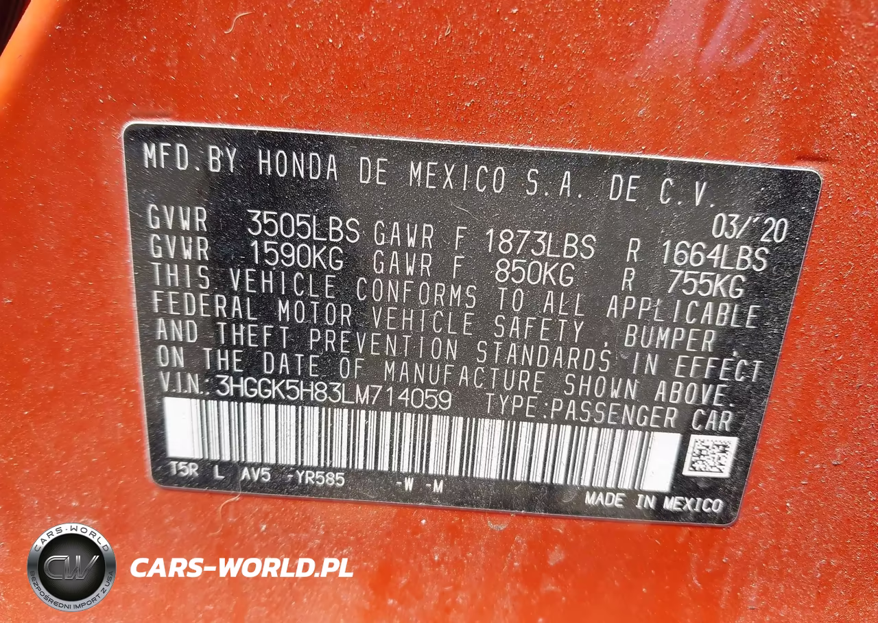 2020 Honda Fit Ex VIN:3HGGK5H83LM714059 - 9
