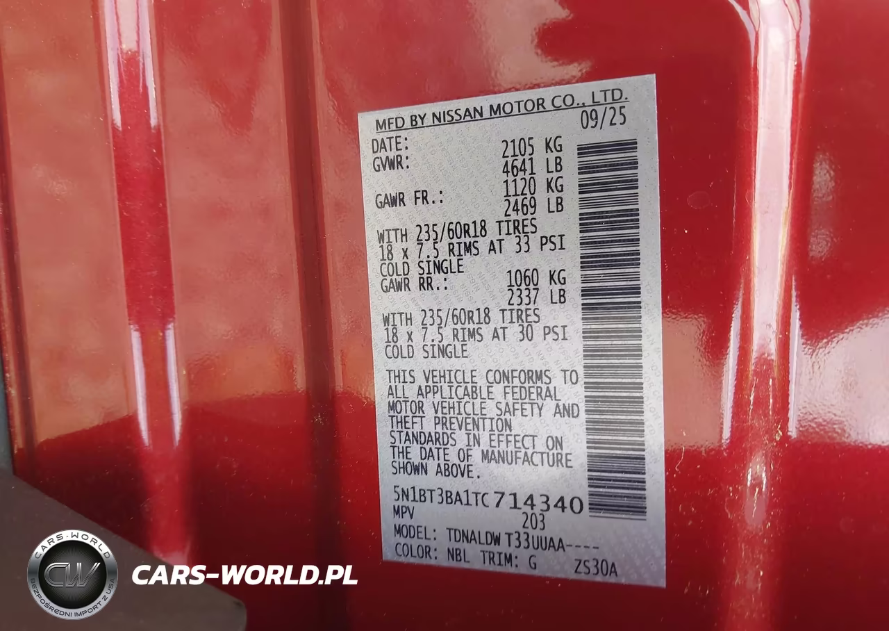 2026 Nissan Rogue Sv VIN:5N1BT3BA1TC714340 - 9