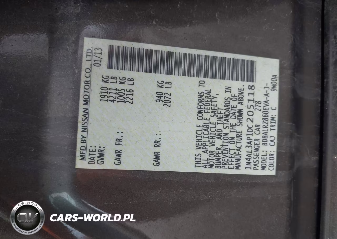 2013 Nissan Altima 2.5 S VIN:1N4AL3AP1DC205118 - 9