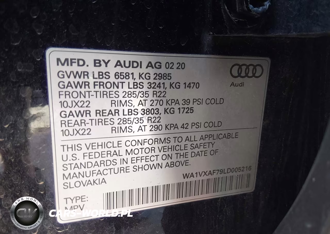 2020 Audi Q7 Prestige 55 Tfsi Quattro Tiptronic VIN:WA1VXAF79LD005216 - 9
