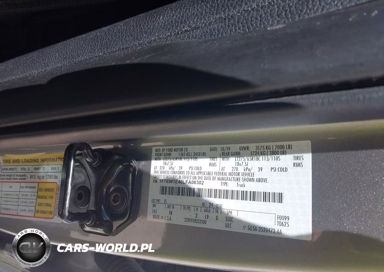 2020 Ford F-150 Xlt VIN:1FTEW1E40LFA08302 - 9