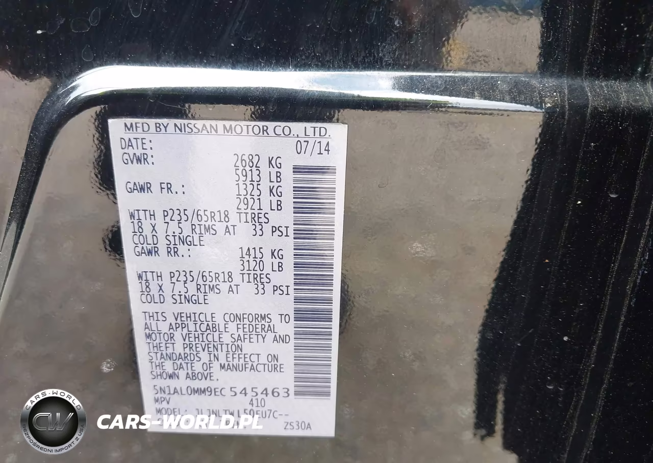 2014 Infiniti Qx60 VIN:5N1AL0MM9EC545463 - 9