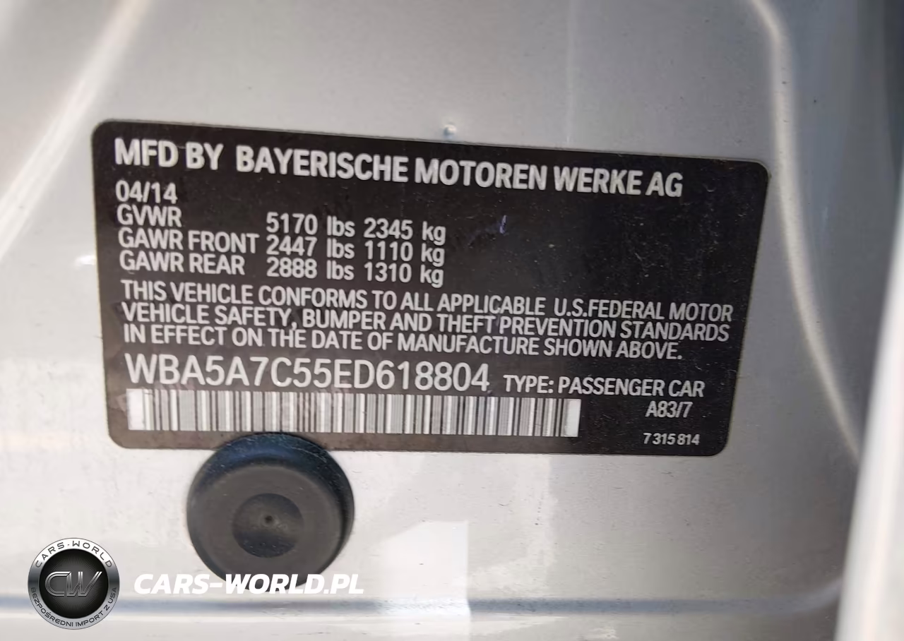 2014 BMW 528I xDrive VIN:WBA5A7C55ED618804 - 9