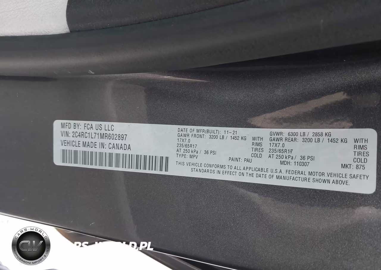 2021 Chrysler Pacifica Hybrid Touring L VIN:2C4RC1L71MR602897 - 9
