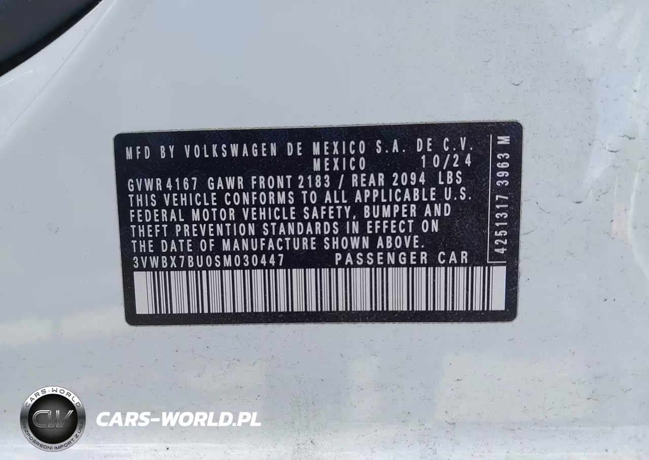 2025 Volkswagen Jetta 1.5T Sport VIN:3VWBX7BU0SM030447 - 9
