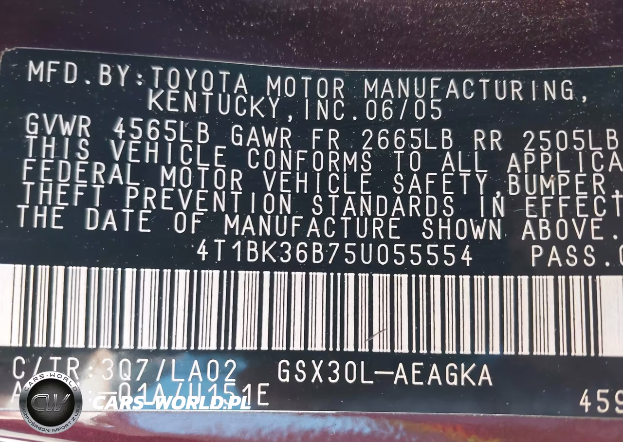 2005 Toyota Avalon Xls VIN:4T1BK36B75U055554 - 9