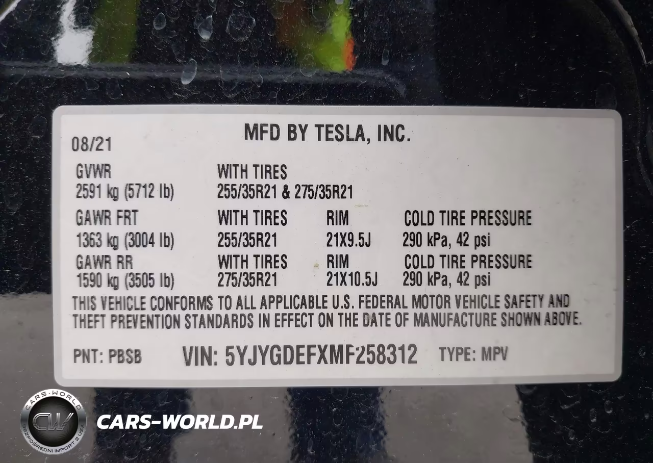 2021 Tesla Model Y Performance Dual Motor All-Wheel Drive VIN:5YJYGDEFXMF258312 - 9
