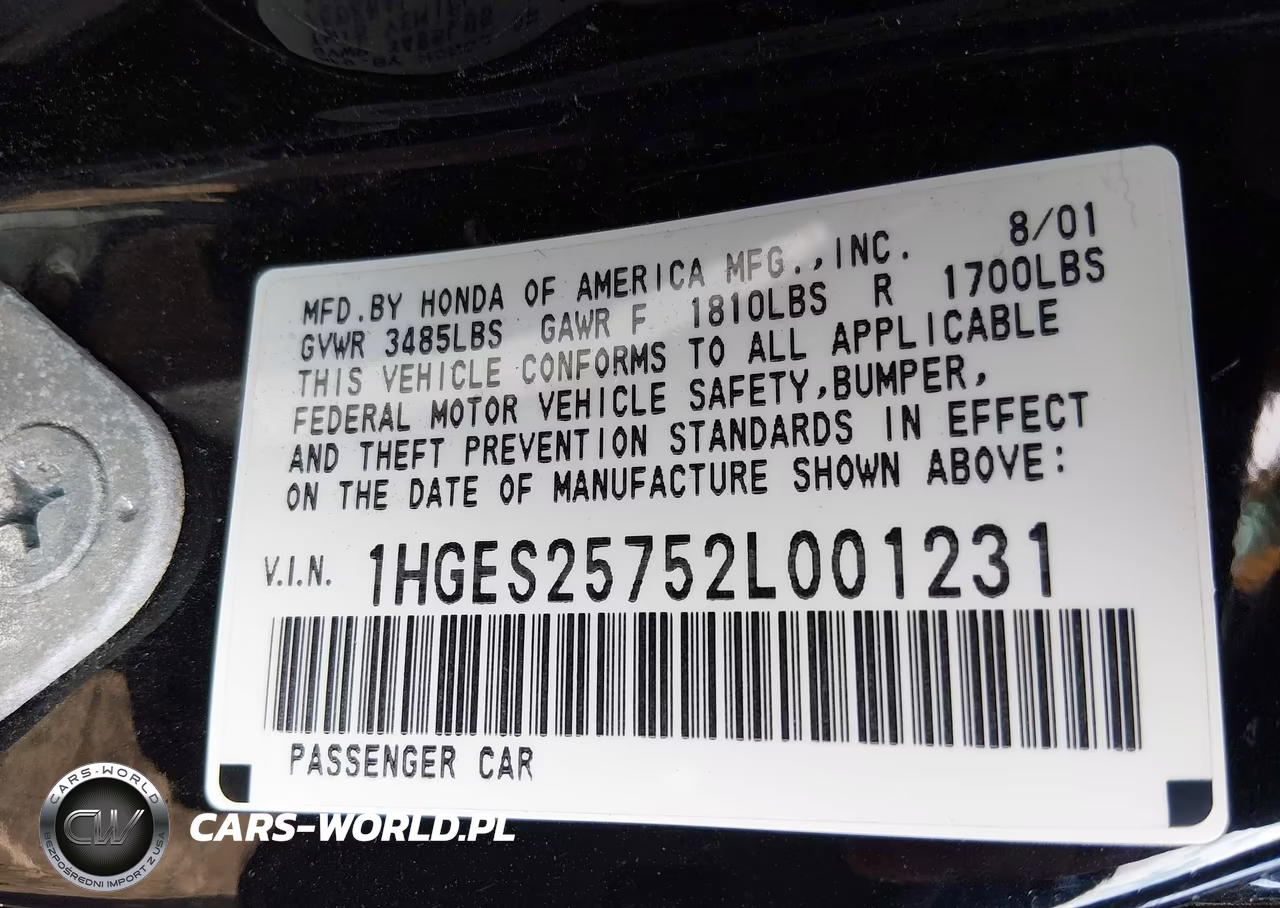 2002 Honda Civic Ex VIN:1HGES25752L001231 - 9