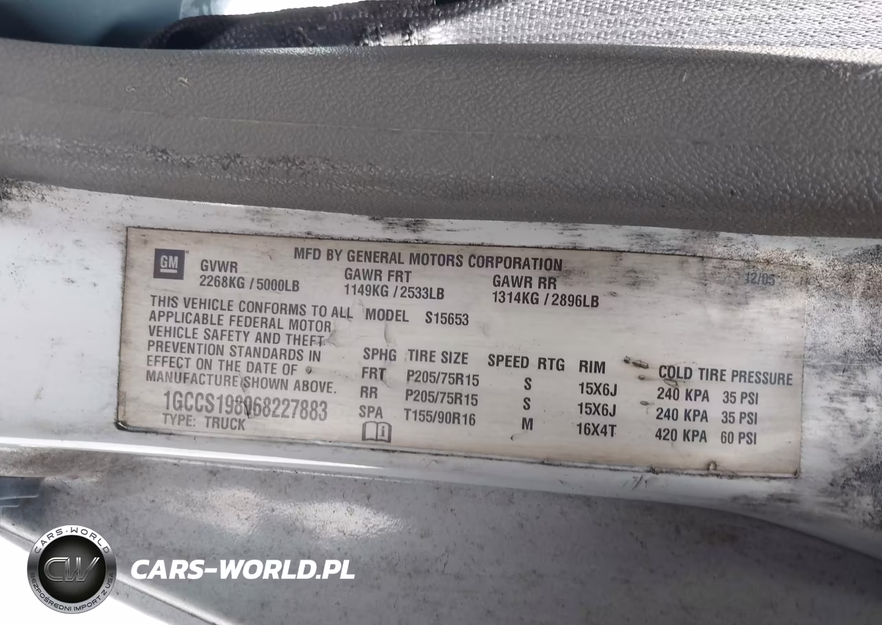 2006 Chevrolet Colorado Work Truck VIN:1GCCS198068227883 - 9