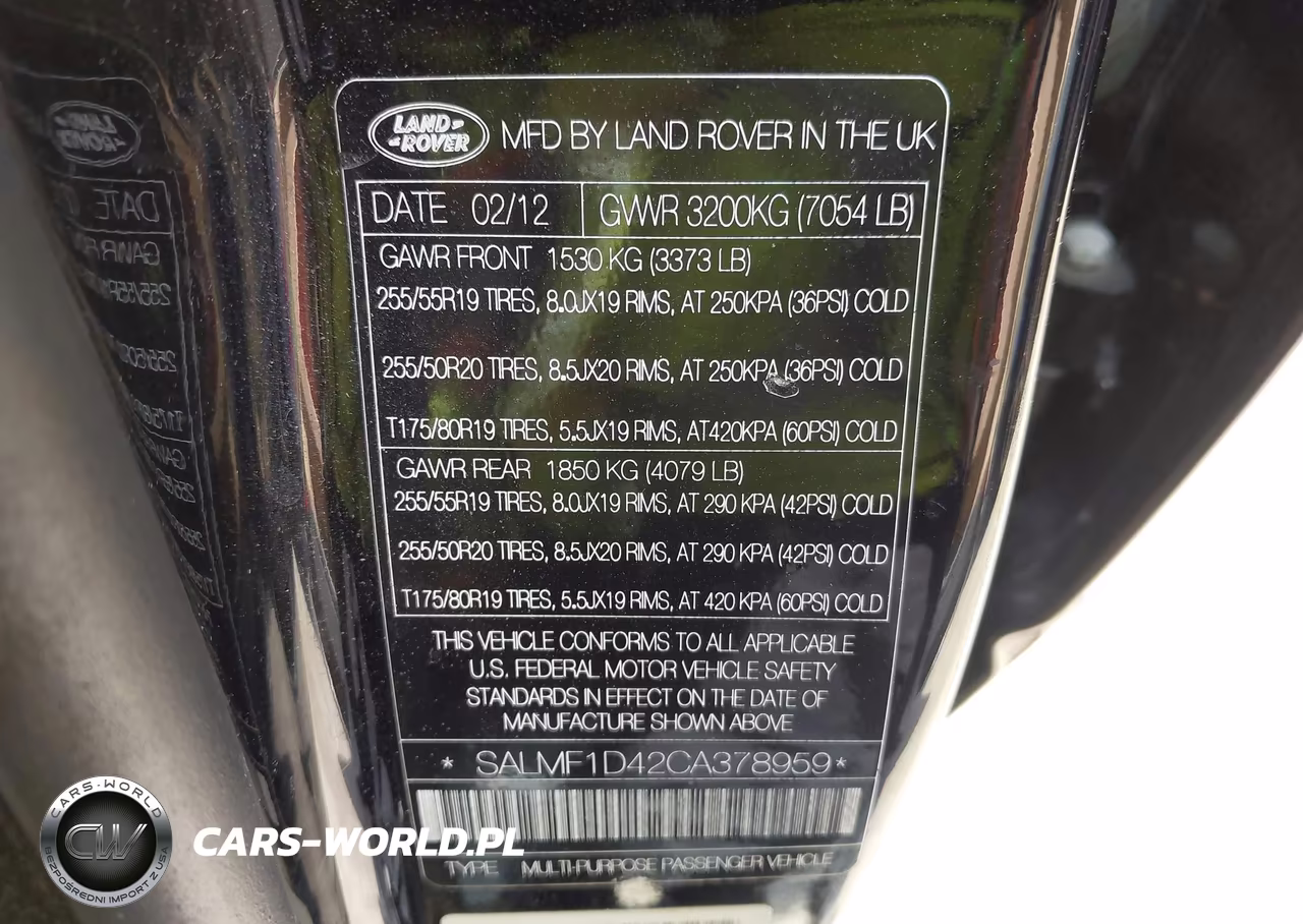 2012 Land Rover Range Rover Hse VIN:SALMF1D42CA378959 - 9