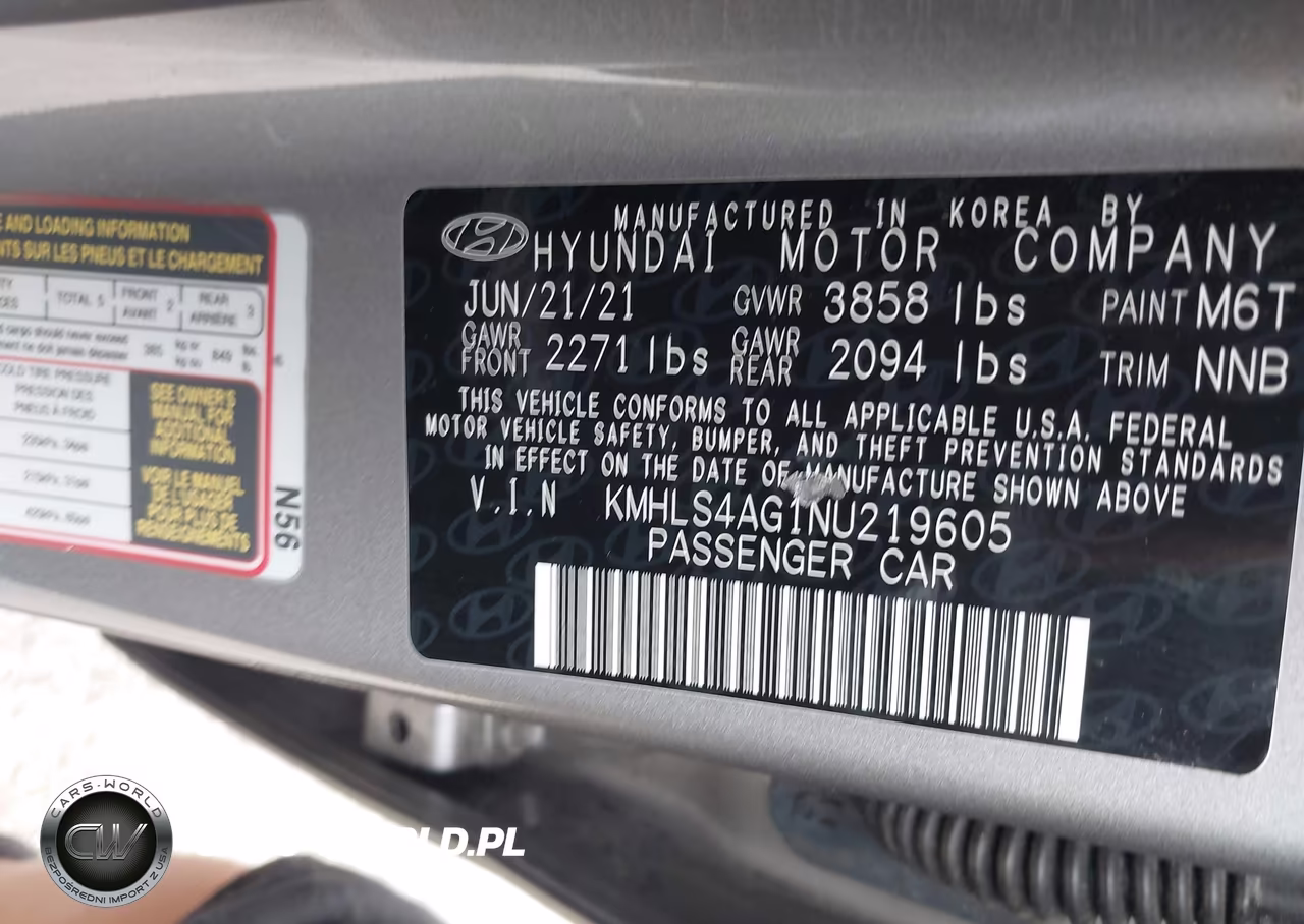 2022 Hyundai Elantra Sel VIN:KMHLS4AG1NU219605 - 9