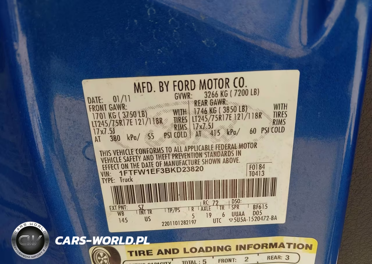 2011 Ford F-150 Xlt VIN:1FTFW1EF3BKD23820 - 9