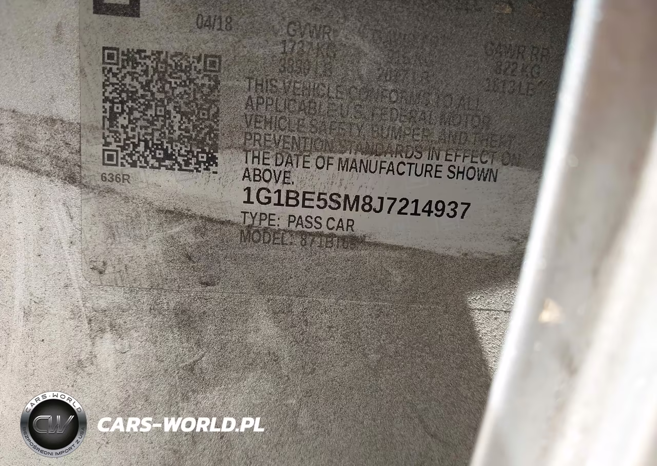 2018 Chevrolet Cruze Lt Auto VIN:1G1BE5SM8J7214937 - 9