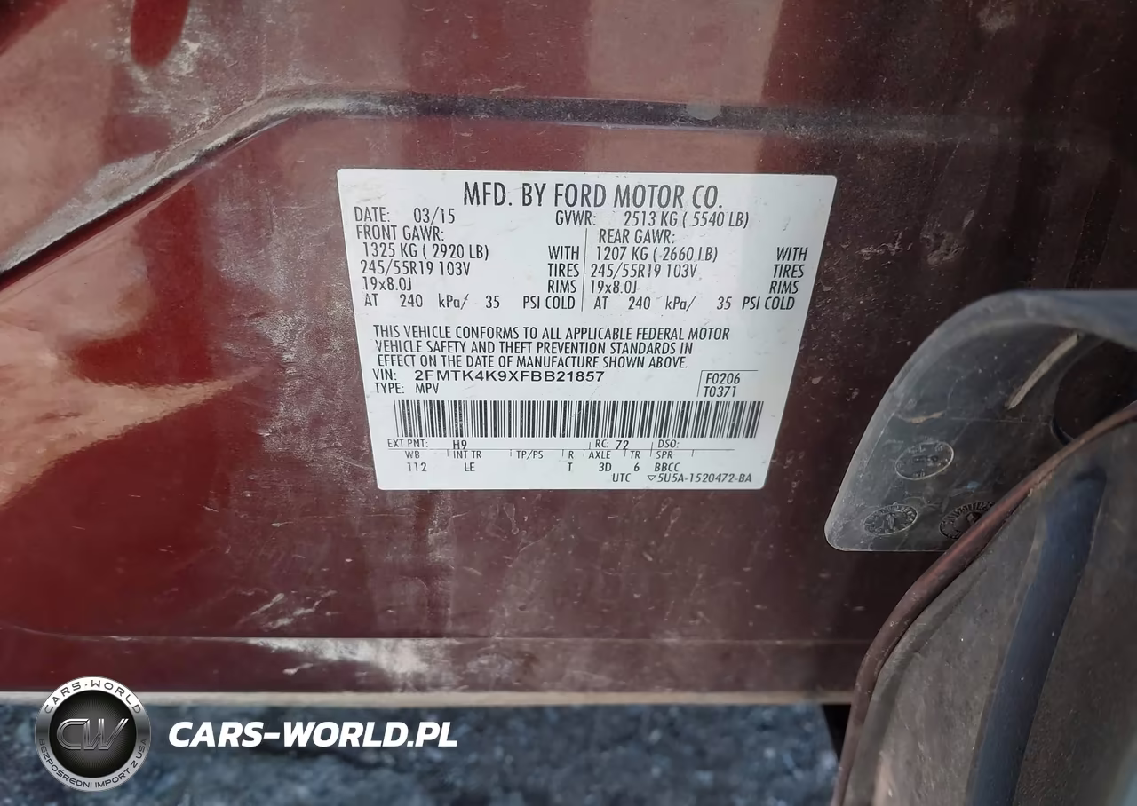 2015 Ford Edge Titanium VIN:2FMTK4K9XFBB21857 - 9