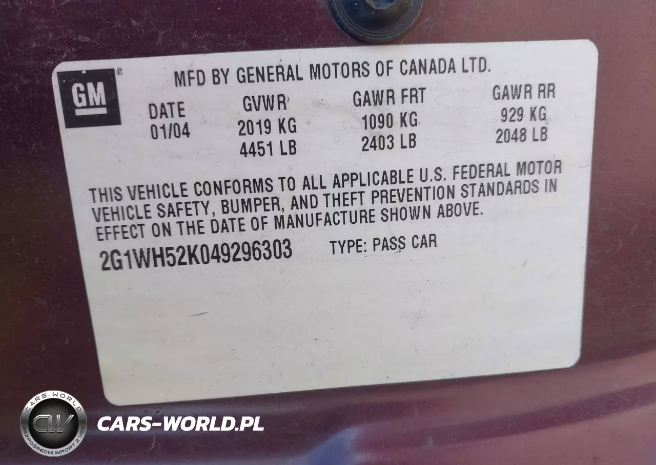 2004 Chevrolet Impala Ls VIN:2G1WH52K049296303 - 9