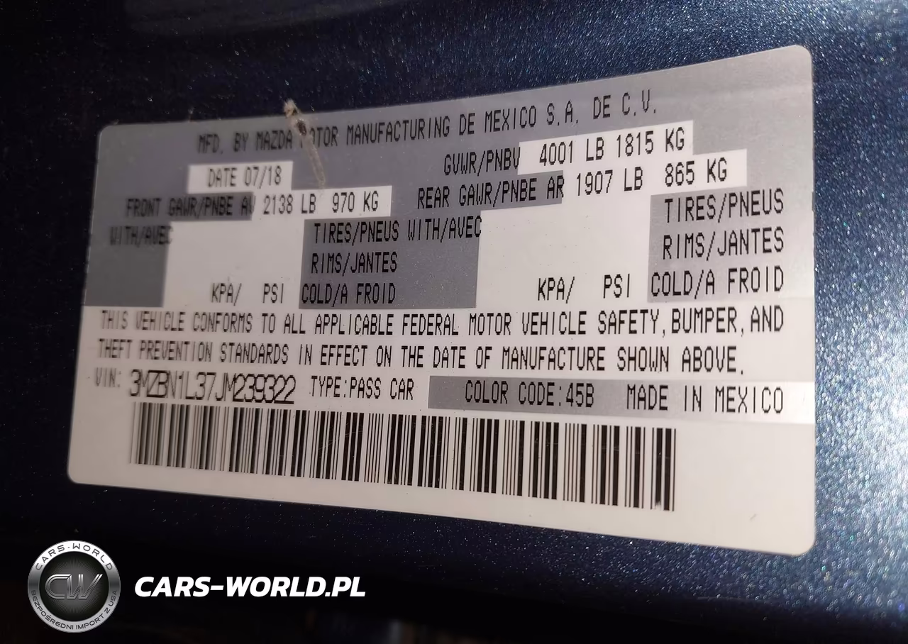 2018 Mazda Mazda3 Touring VIN:3MZBN1L37JM239322 - 9