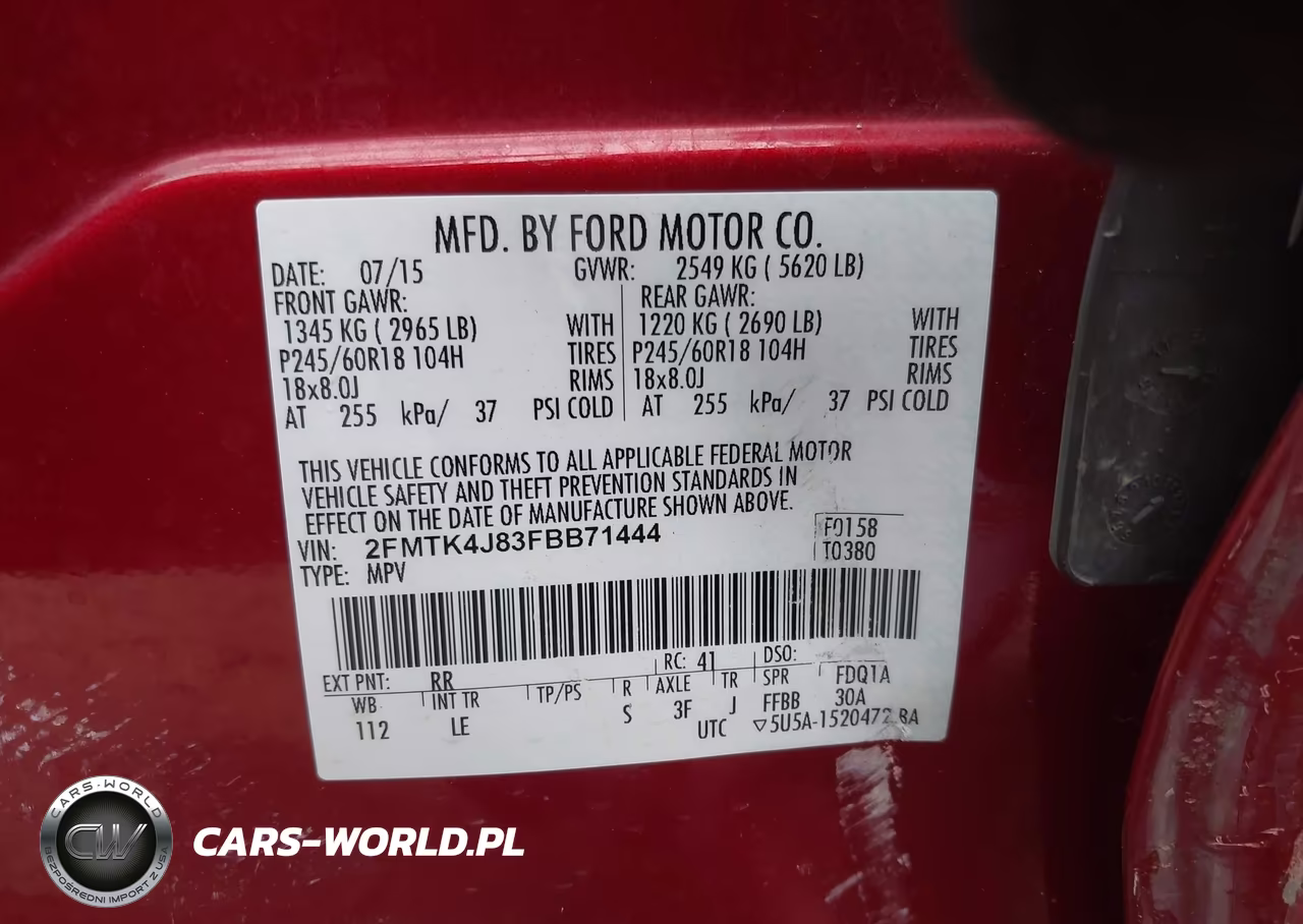 2015 Ford Edge Sel VIN:2FMTK4J83FBB71444 - 9