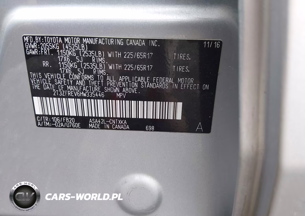 2017 Toyota Rav4 Le VIN:2T3ZFREV6HW335446 - 9