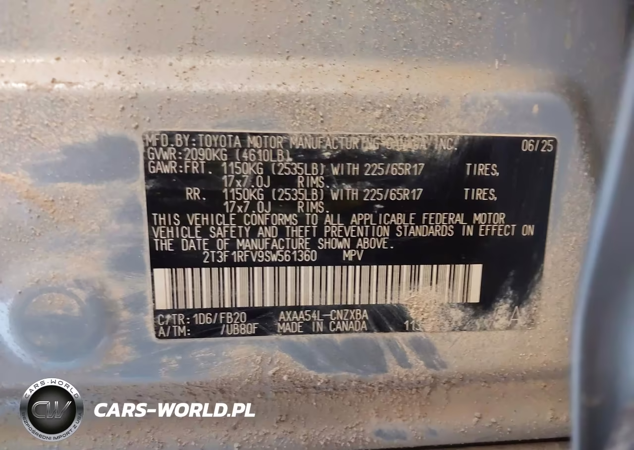 2025 Toyota Rav4 Le VIN:2T3F1RFV9SW561360 - 9