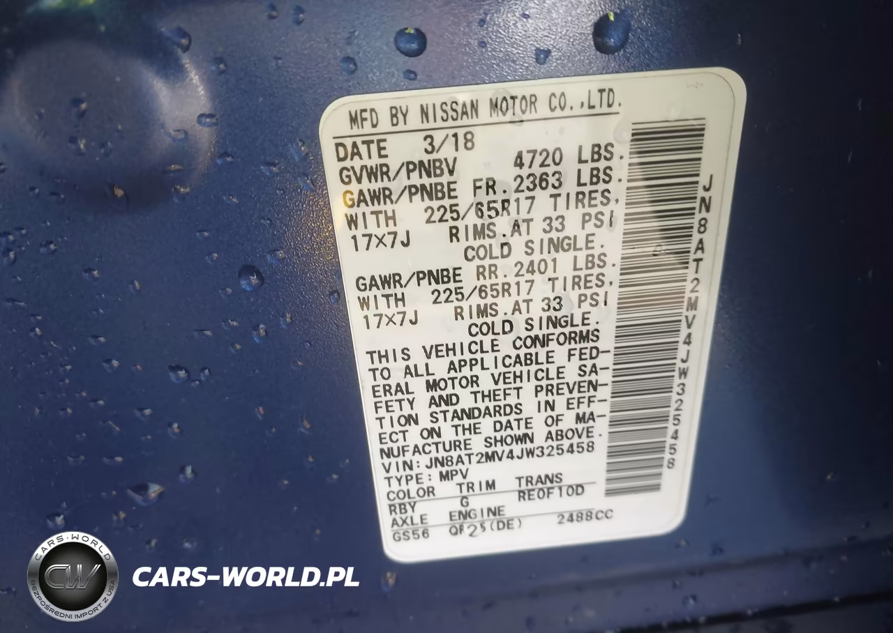 2018 Nissan Rogue Sv VIN:JN8AT2MV4JW325458 - 9
