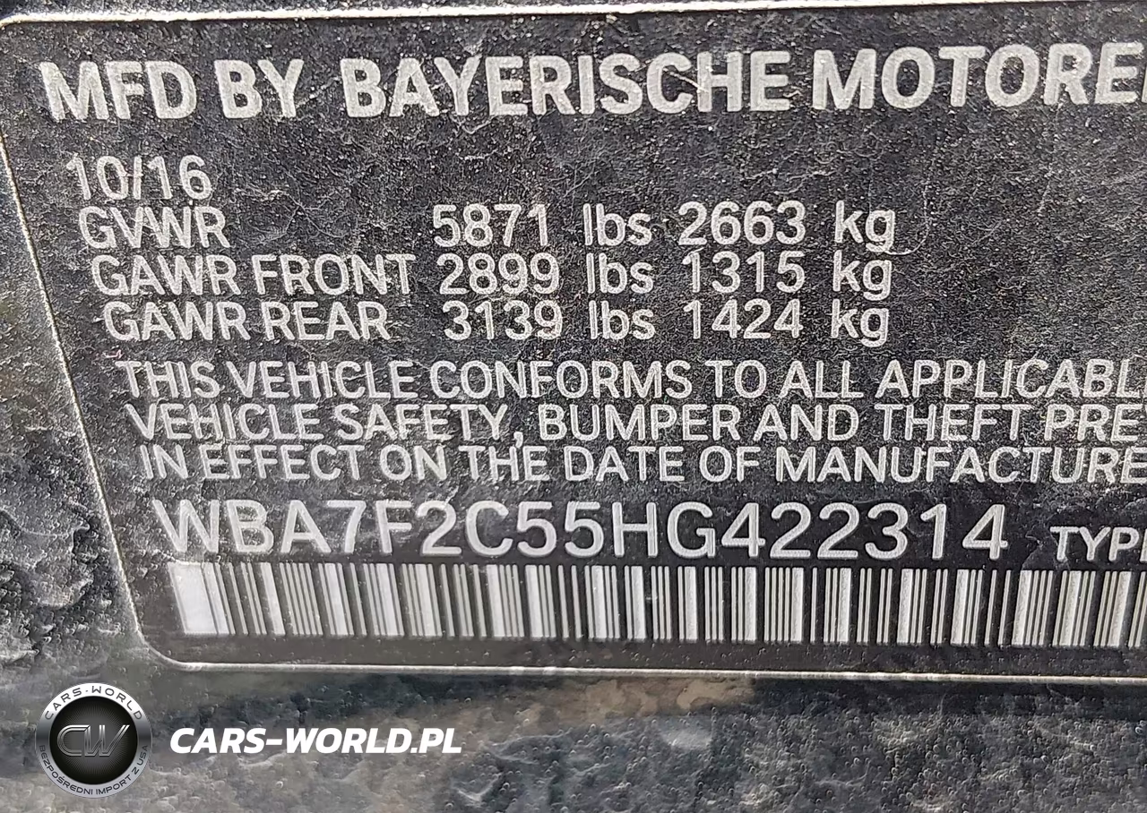 2017 BMW Alpina B7 xDrive VIN:WBA7F2C55HG422314 - 9