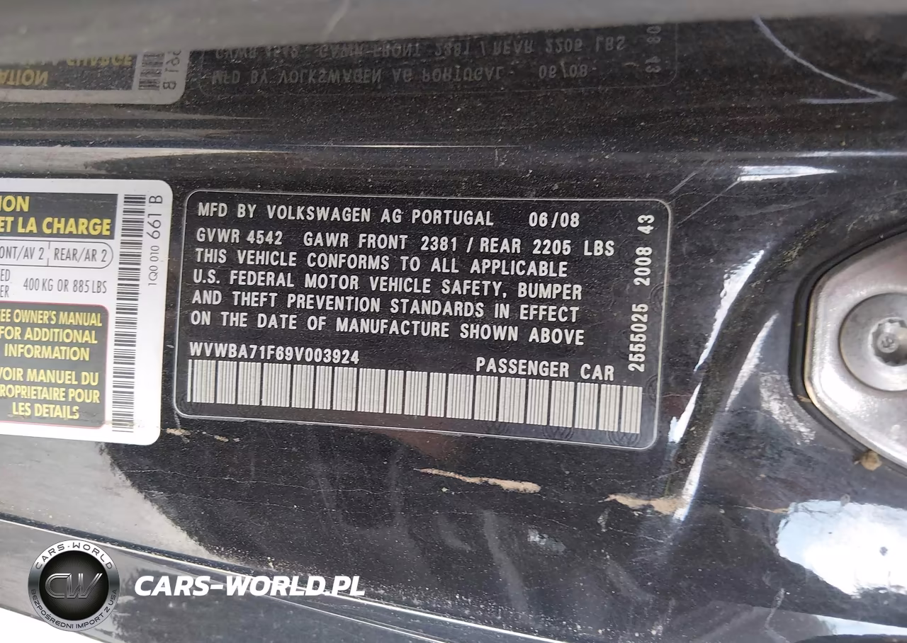 2009 Volkswagen Eos Komfort VIN:WVWBA71F69V003924 - 9