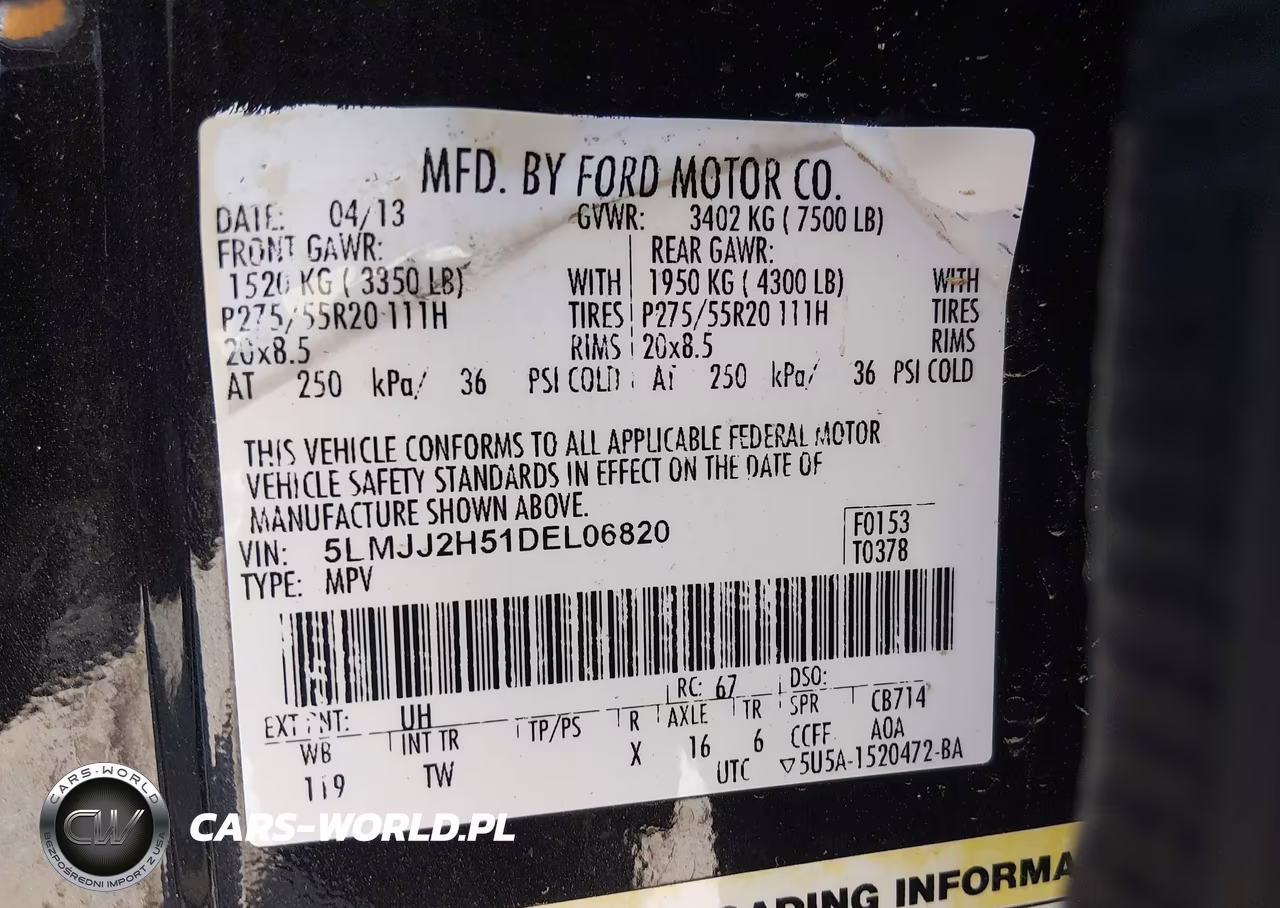 2013 Lincoln Navigator VIN:5LMJJ2H51DEL06820 - 9