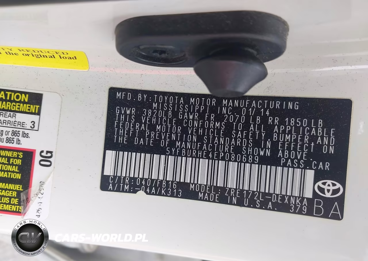 2014 Toyota Corolla Le VIN:5YFBURHE4EP080689 - 9