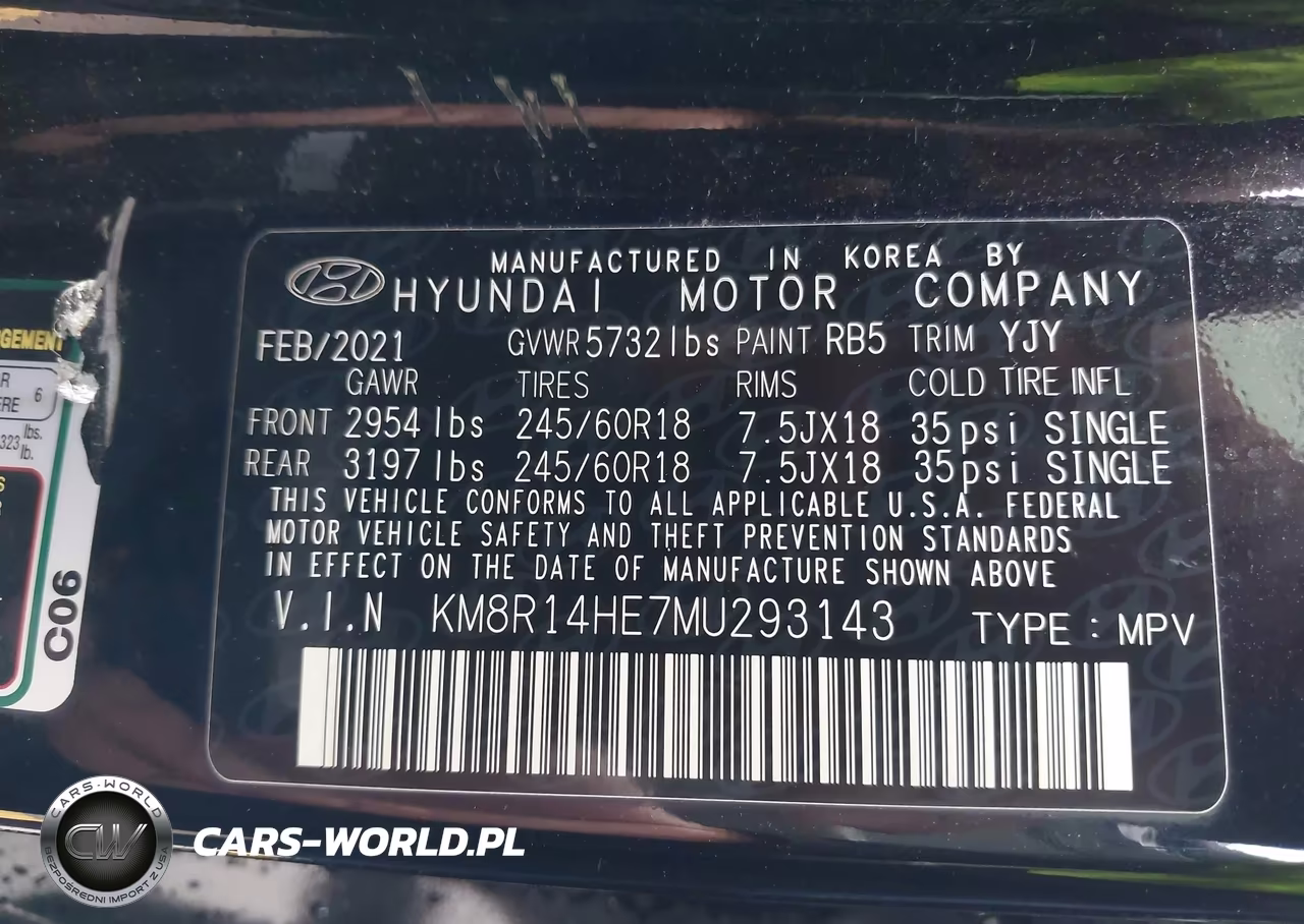 2021 Hyundai Palisade Se VIN:KM8R14HE7MU293143 - 9