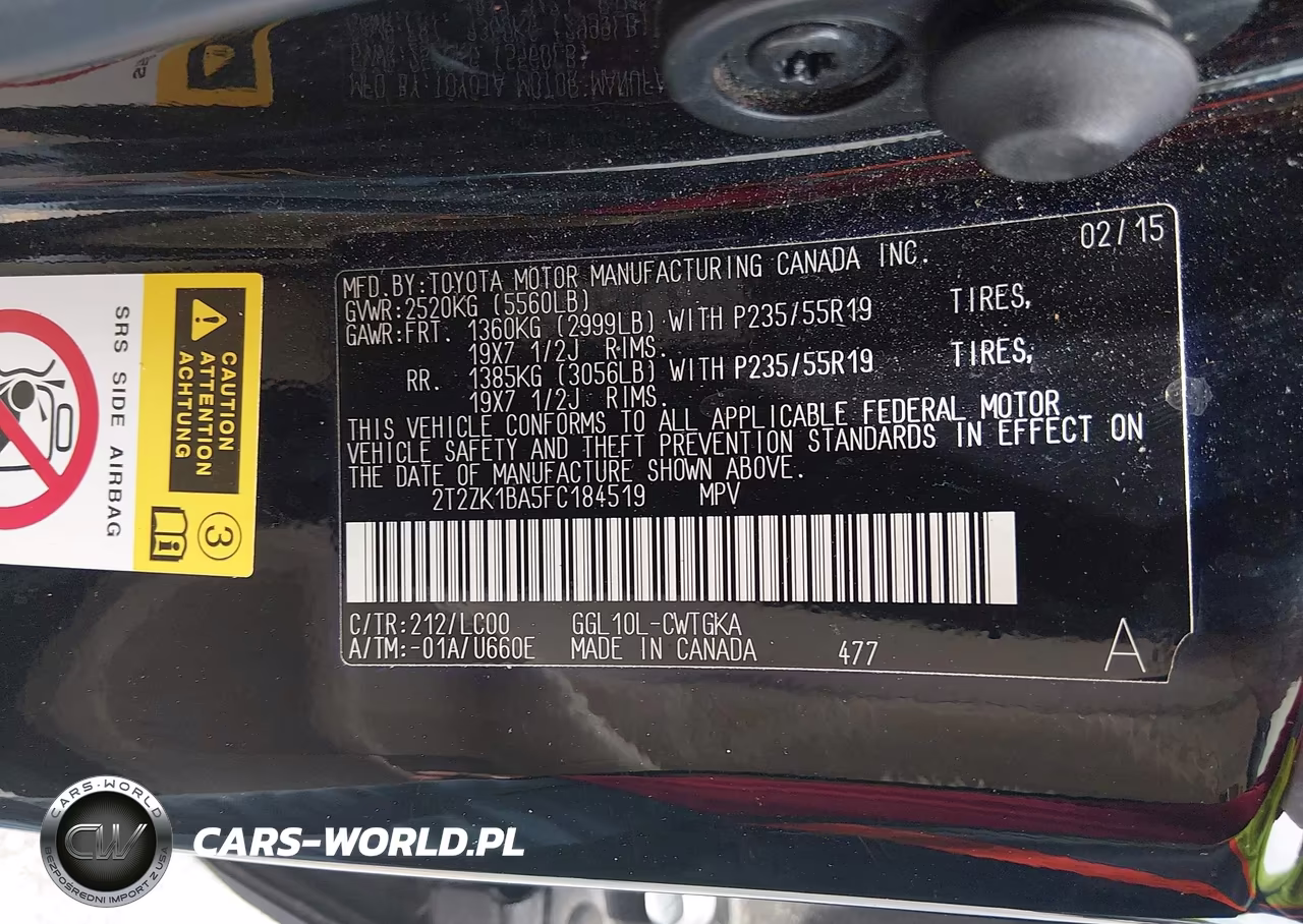 2015 Lexus Rx 350 VIN:2T2ZK1BA5FC184519 - 9