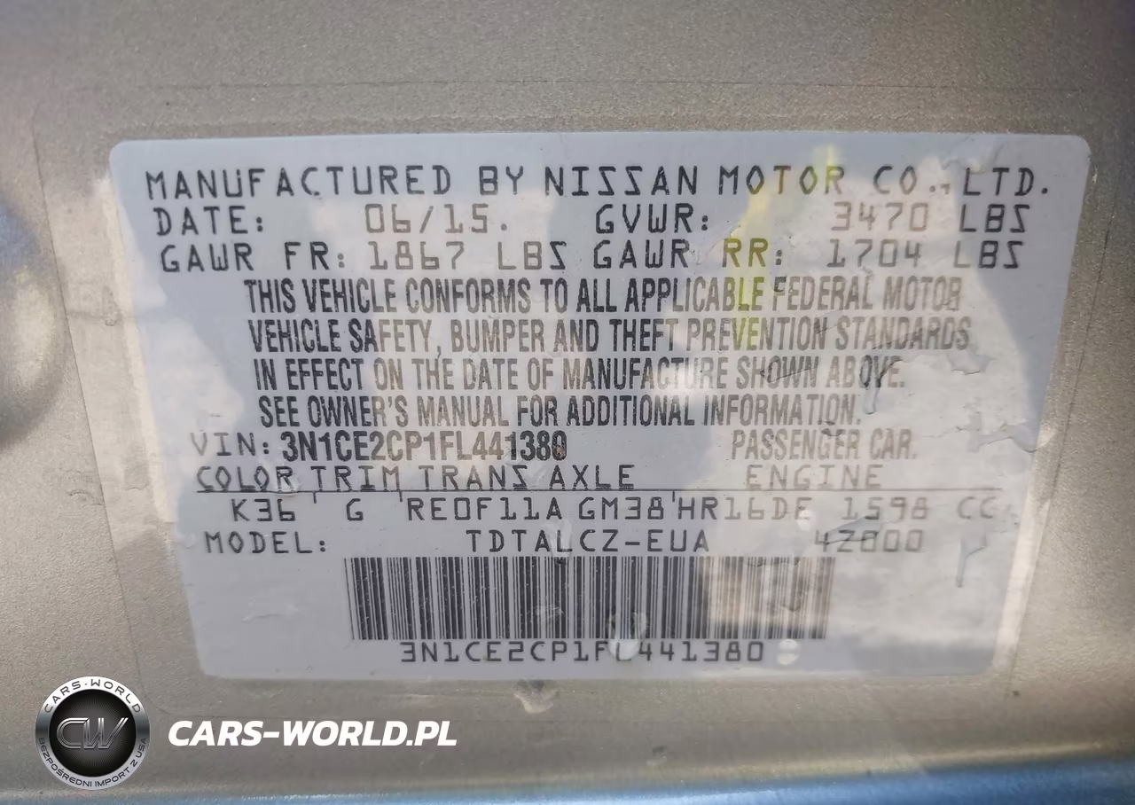 2015 Nissan Versa Note S Plus VIN:3N1CE2CP1FL441380 - 9