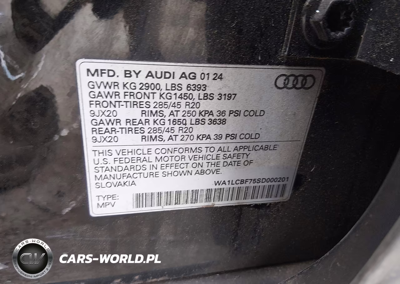 2025 Audi Q7 Premium Plus 45 Tfsi Quattro Tiptronic VIN:WA1LCBF75SD000201 - 9