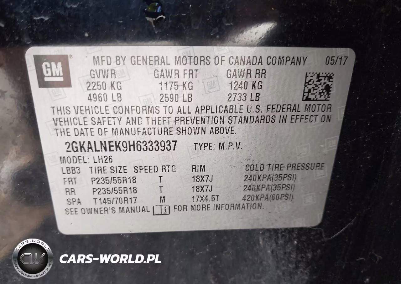 2017 GMC Terrain Sle-2 VIN:2GKALNEK9H6333937 - 9