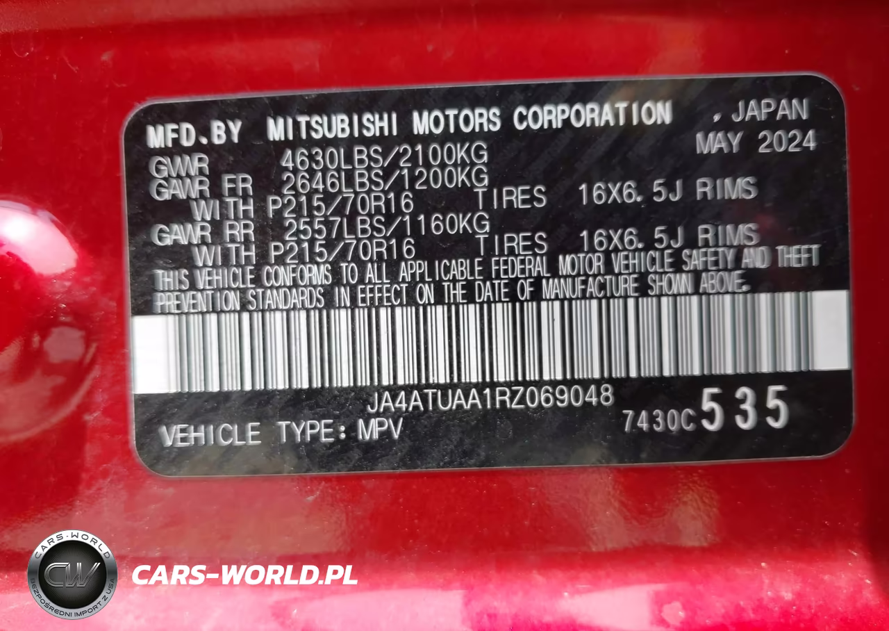 2024 Mitsubishi Eclipse Cross Es S-Awc VIN:JA4ATUAA1RZ069048 - 9