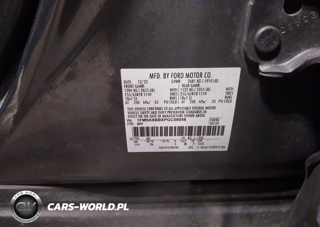 2023 Ford Explorer VIN:1FMSK8BBXPGC08058 - 8