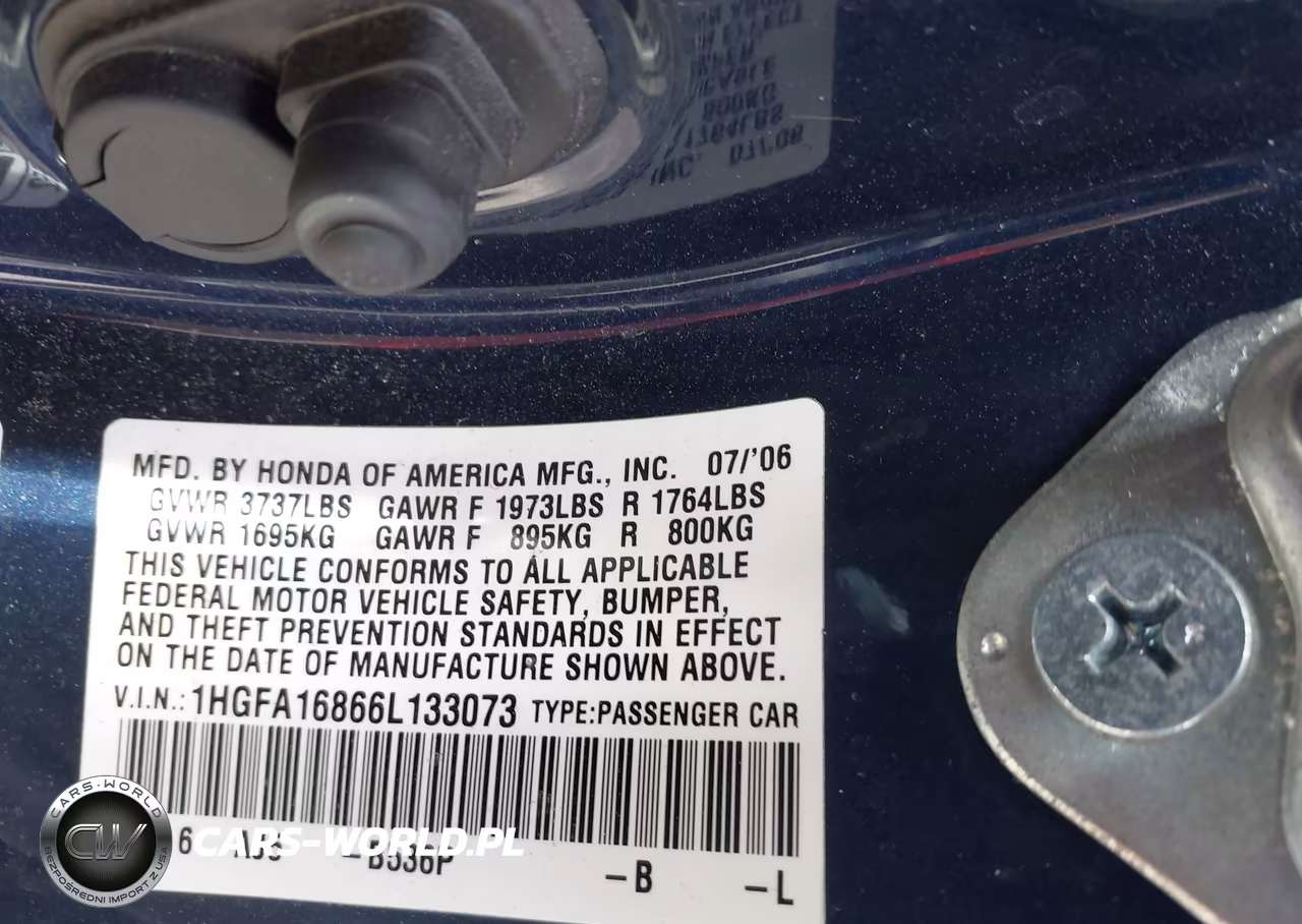 2006 Honda Civic Ex VIN:1HGFA16866L133073 - 9