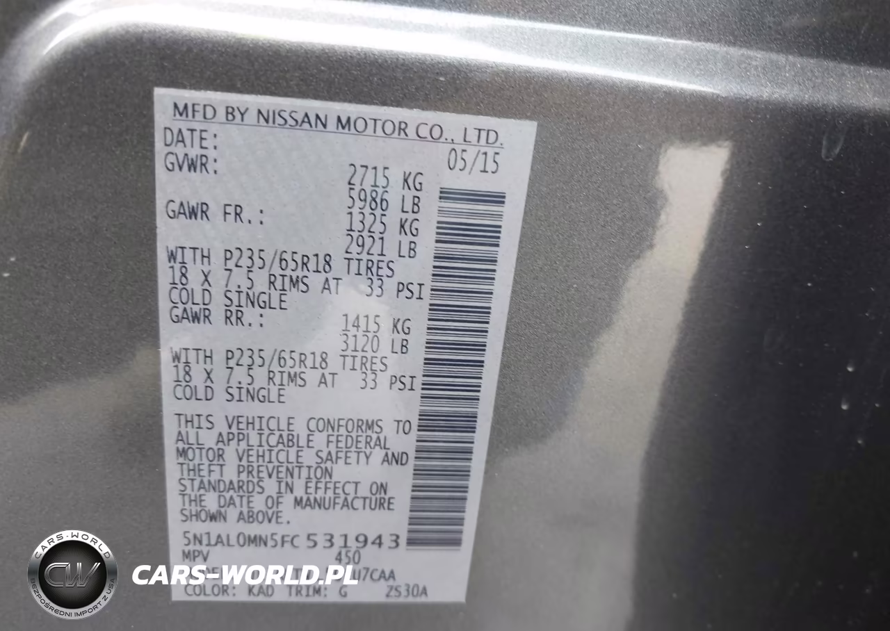 2015 Infiniti Qx60 VIN:5N1AL0MN5FC531943 - 9
