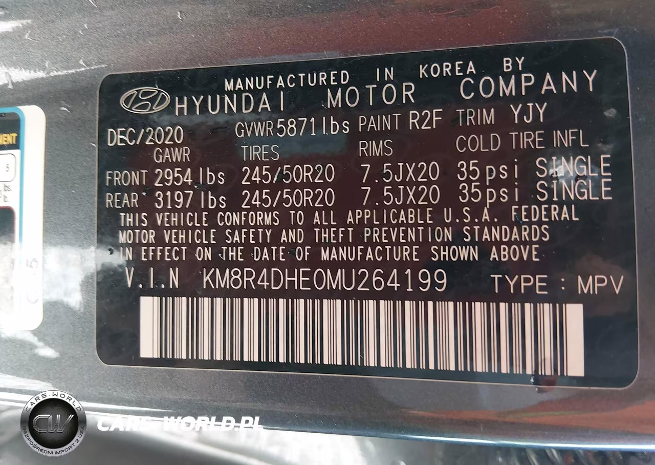 2021 Hyundai Palisade Sel VIN:KM8R4DHE0MU264199 - 9