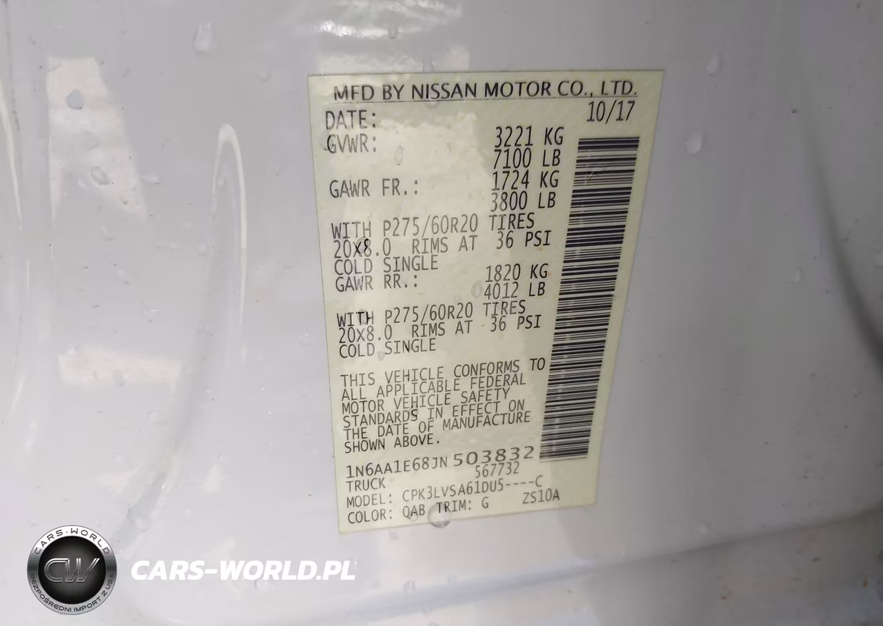 2018 Nissan Titan Sl VIN:1N6AA1E68JN503832 - 9