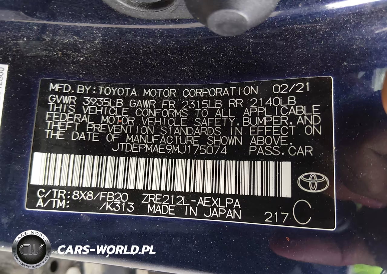 2021 Toyota Corolla Le VIN:JTDEPMAE9MJ175074 - 9