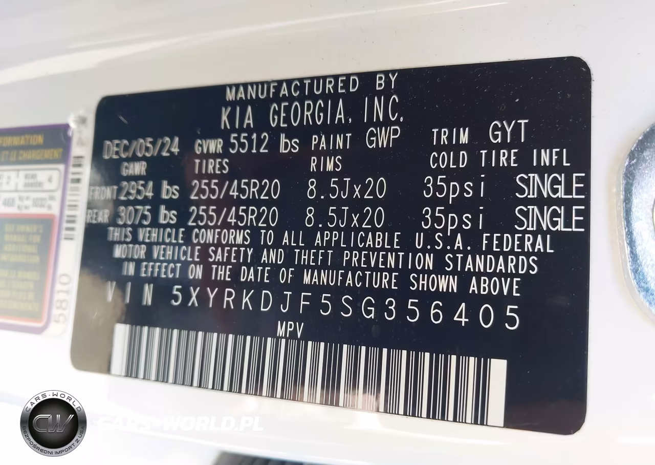 2025 Kia Sorento X-Line Sx VIN:5XYRKDJF5SG356405 - 9