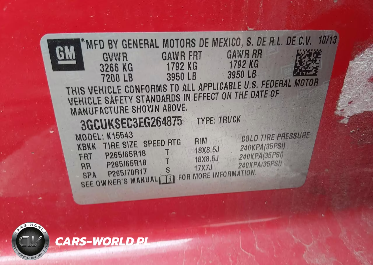 2014 Chevrolet Silverado 1500 1Lz VIN:3GCUKSEC3EG264875 - 9