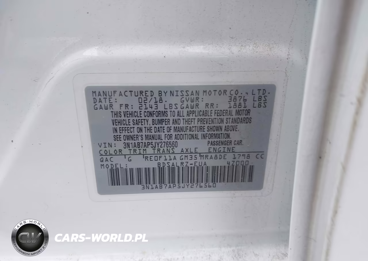 2018 Nissan Sentra Sr VIN:3N1AB7AP5JY276560 - 9