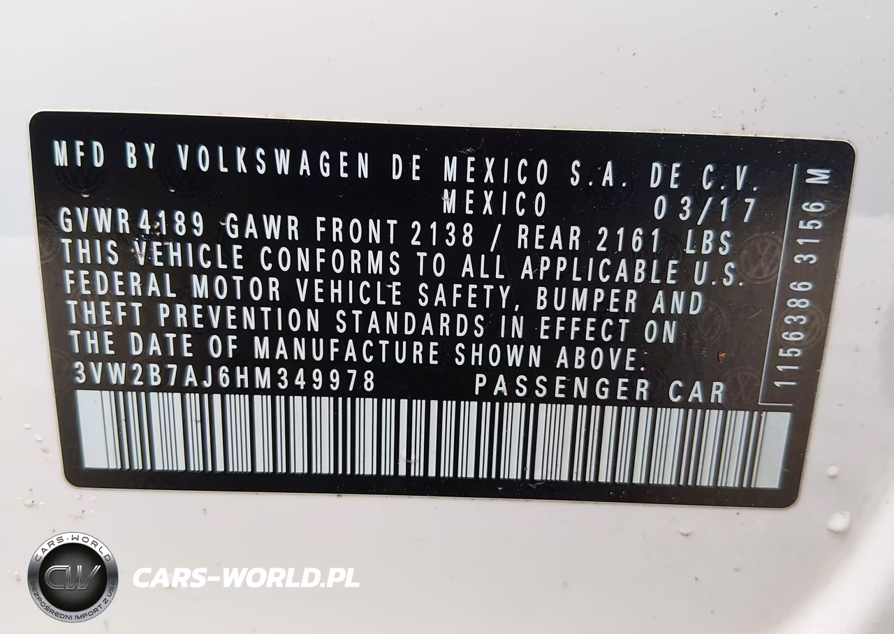 2017 Volkswagen Jetta 1.4T S VIN:3VW2B7AJ6HM349978 - 9