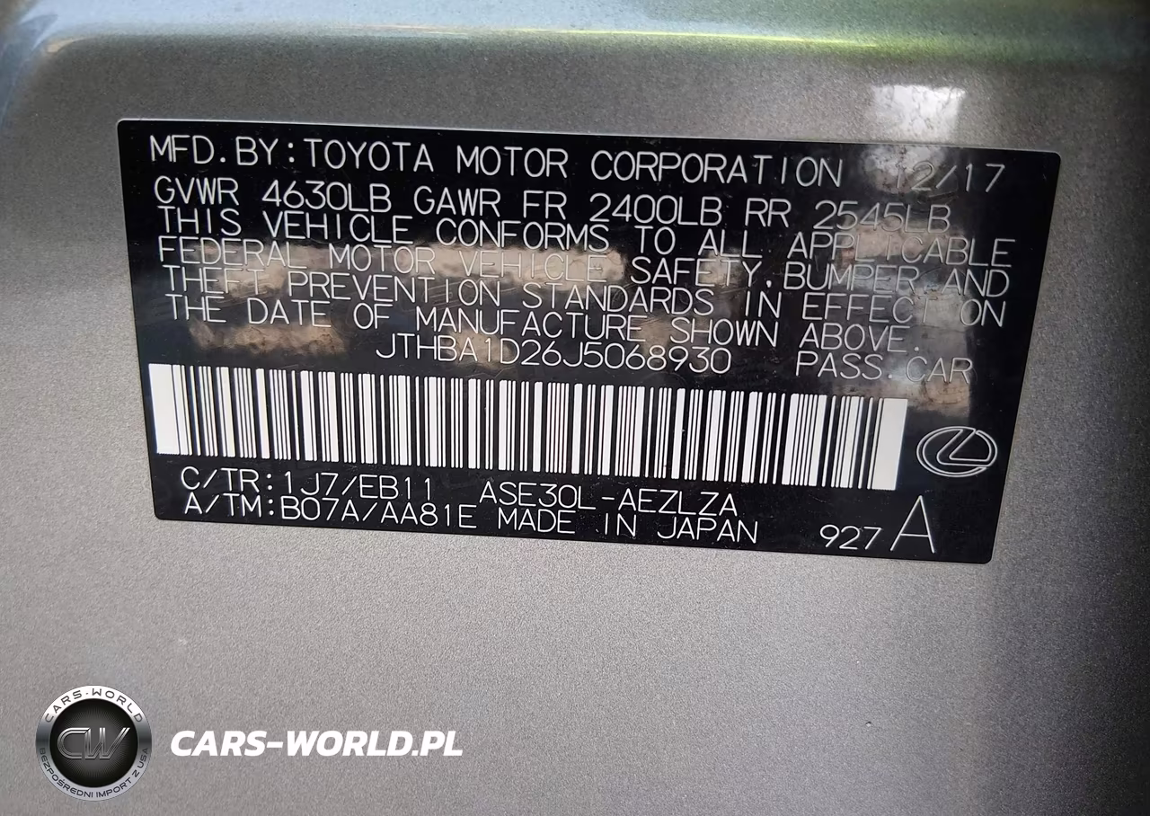 2018 Lexus Is 300 VIN:JTHBA1D26J5068930 - 9
