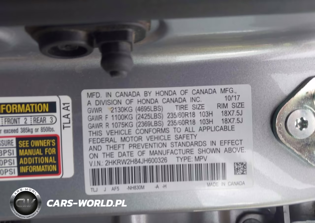 2018 Honda Cr-V Ex-L-Ex-L Navi VIN:2HKRW2H84JH600326 - 9