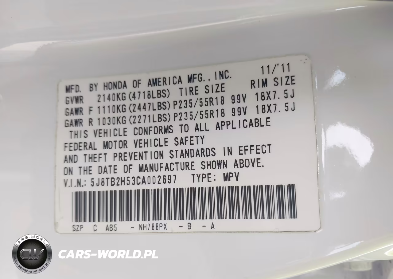 2012 Acura Rdx VIN:5J8TB2H53CA002697 - 9