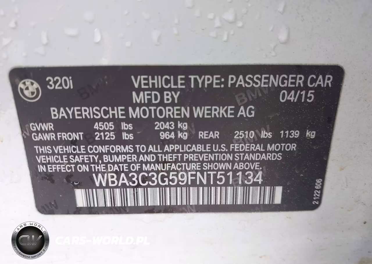 2015 BMW 320I xDrive VIN:WBA3C3G59FNT51134 - 9