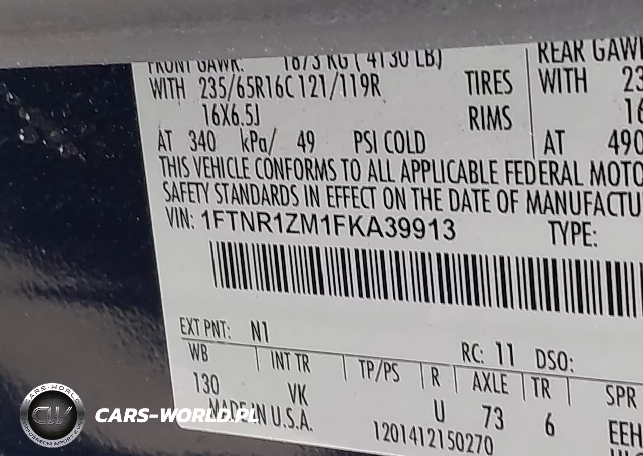 2015 Ford Transit-250 VIN:1FTNR1ZM1FKA39913 - 9